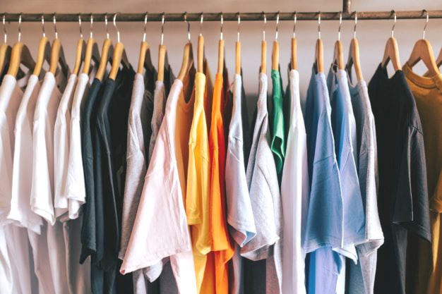 Apparel on hangers
