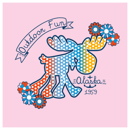 Polka Dot Moose Design